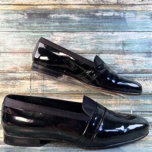 Mezlan Mirage Loafers Mens 9.5W Black Patent Leather Slip On Dress Formal Shoes.